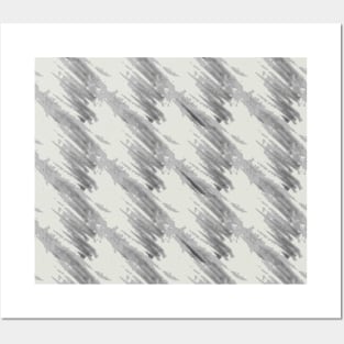 Gray abstraction on a light background, oblique stripes Posters and Art